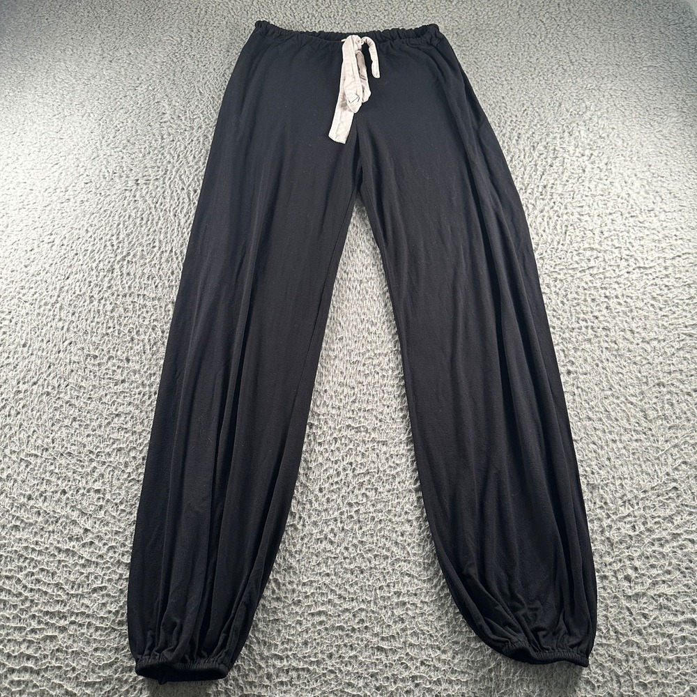 Eberjey‎ Lounge Pants Womens S Black Elastic Ankle Drawstring Waist Soft Jersey